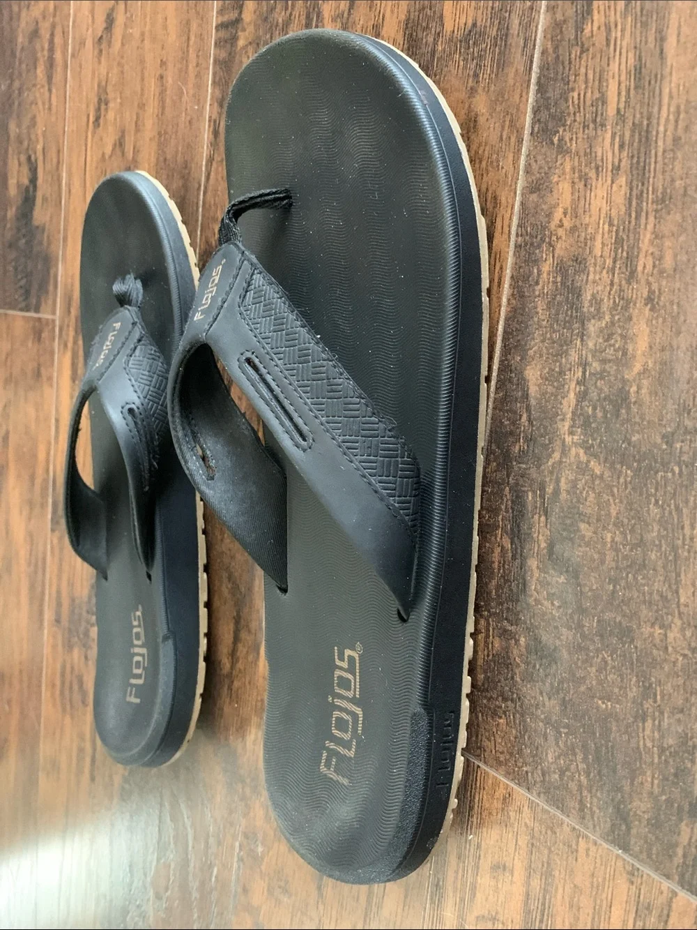 Flojos Black Men's Comfort Flip Flops